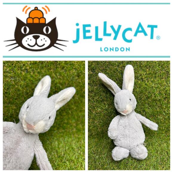 JellyCat Gray Bashful Bunny Rabbit Bean‎ Filled STUFFED ANIMAL PLUSH Soft Toy - Picture 1 of 8
